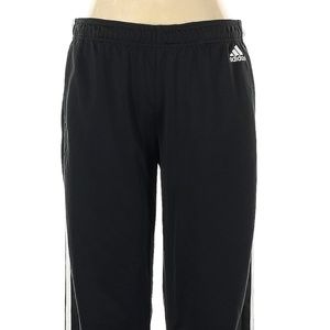 Adidas black stripe track pants